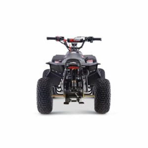 10TEN 110 RXR Kids Quad Bike front angle on dirt trail