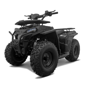 10TEN 200U Black/Green off-road quad in action