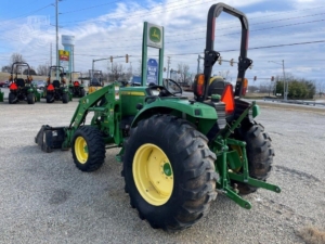 2015 John Deere 4044R tractor in action on the field