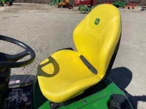 2021 John Deere X580 Garden Tractor mowing large lawn