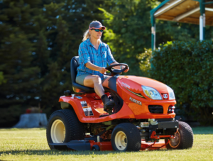 Kubota GR Series Ride-on Mower on hilly terrain