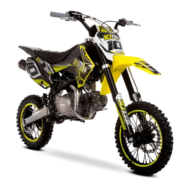 10Ten 125R 125cc 14 12 Pit Bike on dirt track