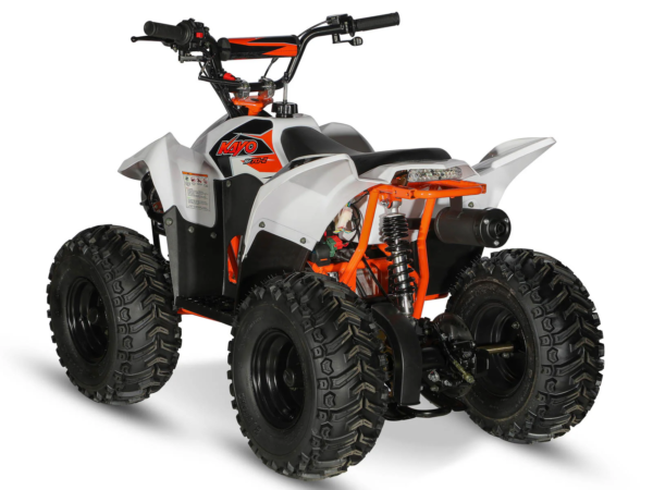KAYO FOX AY70-2 ATV front view with sporty graphics