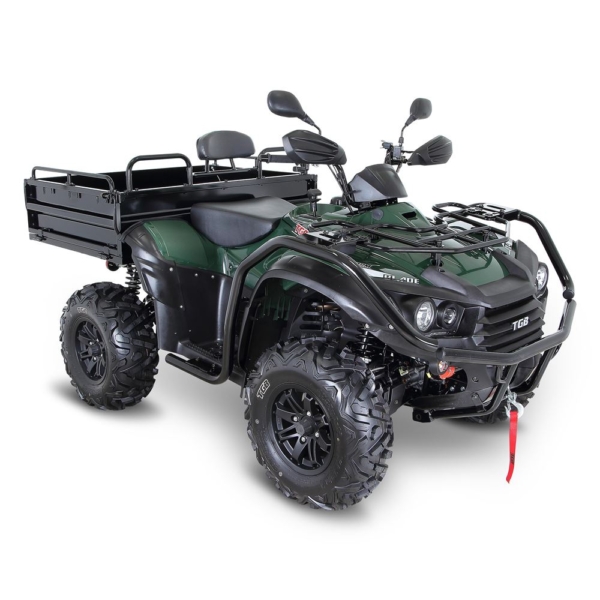 TGB Landmaster 600 Green ATV off-roading through rocky terrain