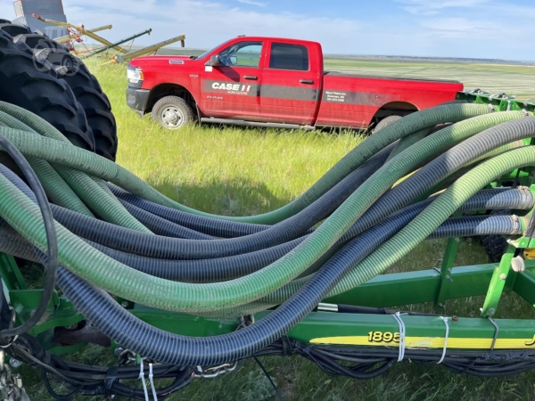 2014 John Deere 1895 Air Seeder in the field